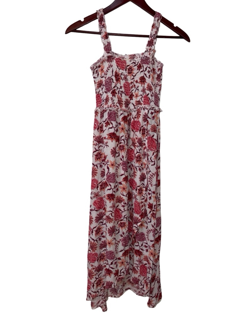 Altar’d State Floral Faux Wrap Midi Dress Size Small Boho Cottagecore Pink - Picture 2 of 7